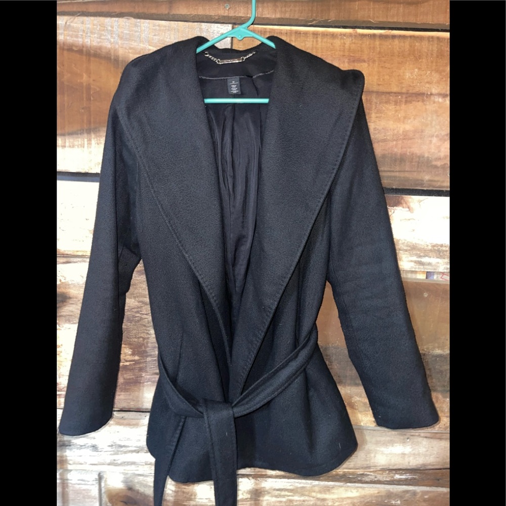 Ladies white/black label black coat size M